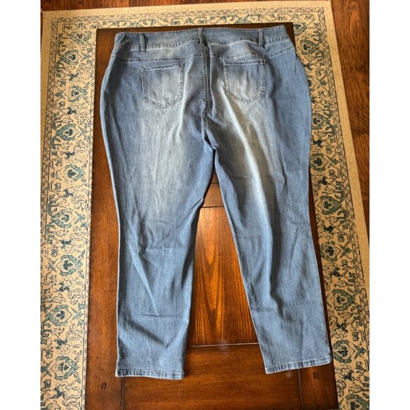 Avenue Denim Jeans Destressed High Rise Jegging Skinny Stretch Women's 30 - Picture 7 of 7